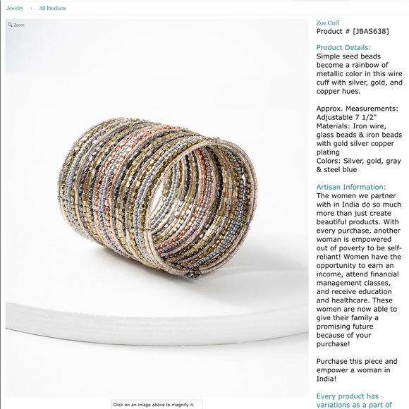 Zoe cuff from trades of Hope - Picture 2 of 4